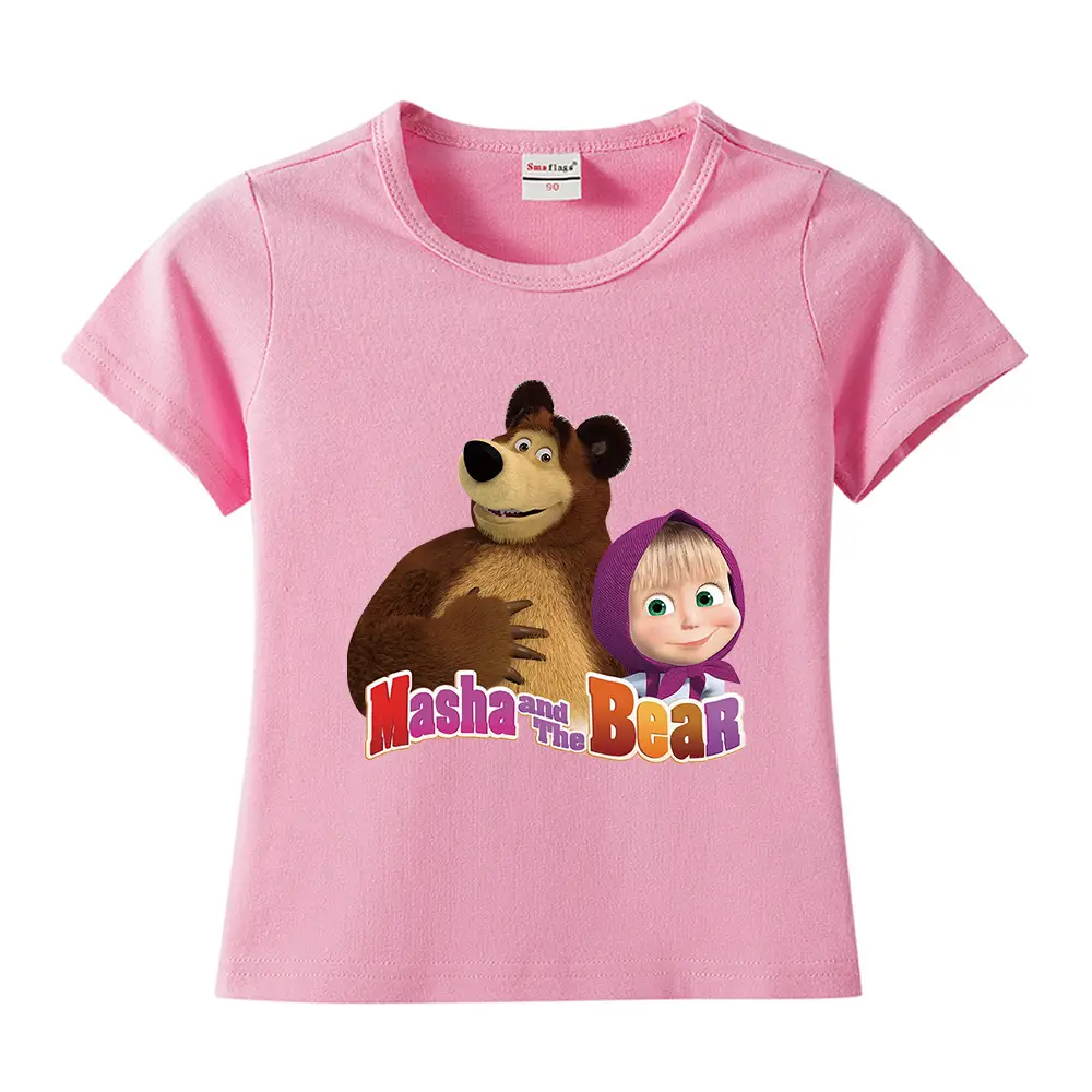 Nash and Bear Cartoon T-Shirt Purple Kids Cotton
