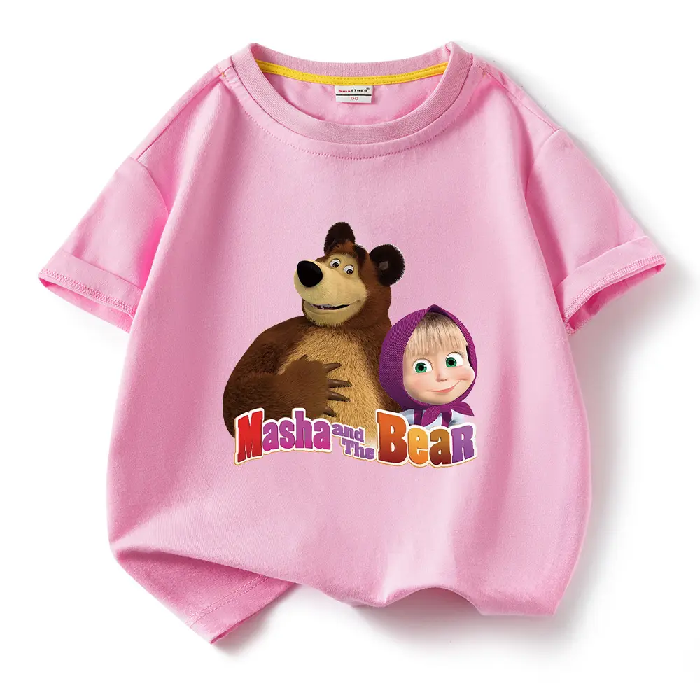 Nash and Bear Cartoon T-Shirt Purple Kids Cotton