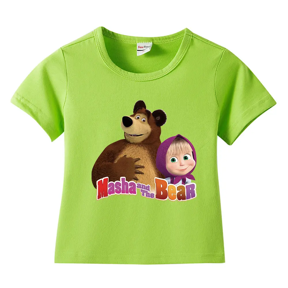 Nash and Bear Cartoon T-Shirt Purple Kids Cotton