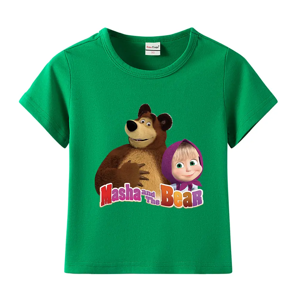 Nash and Bear Cartoon T-Shirt Purple Kids Cotton