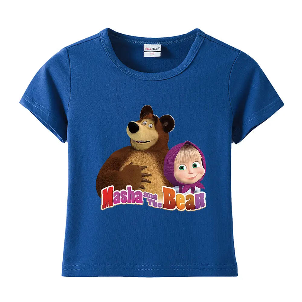 Nash and Bear Cartoon T-Shirt Purple Kids Cotton