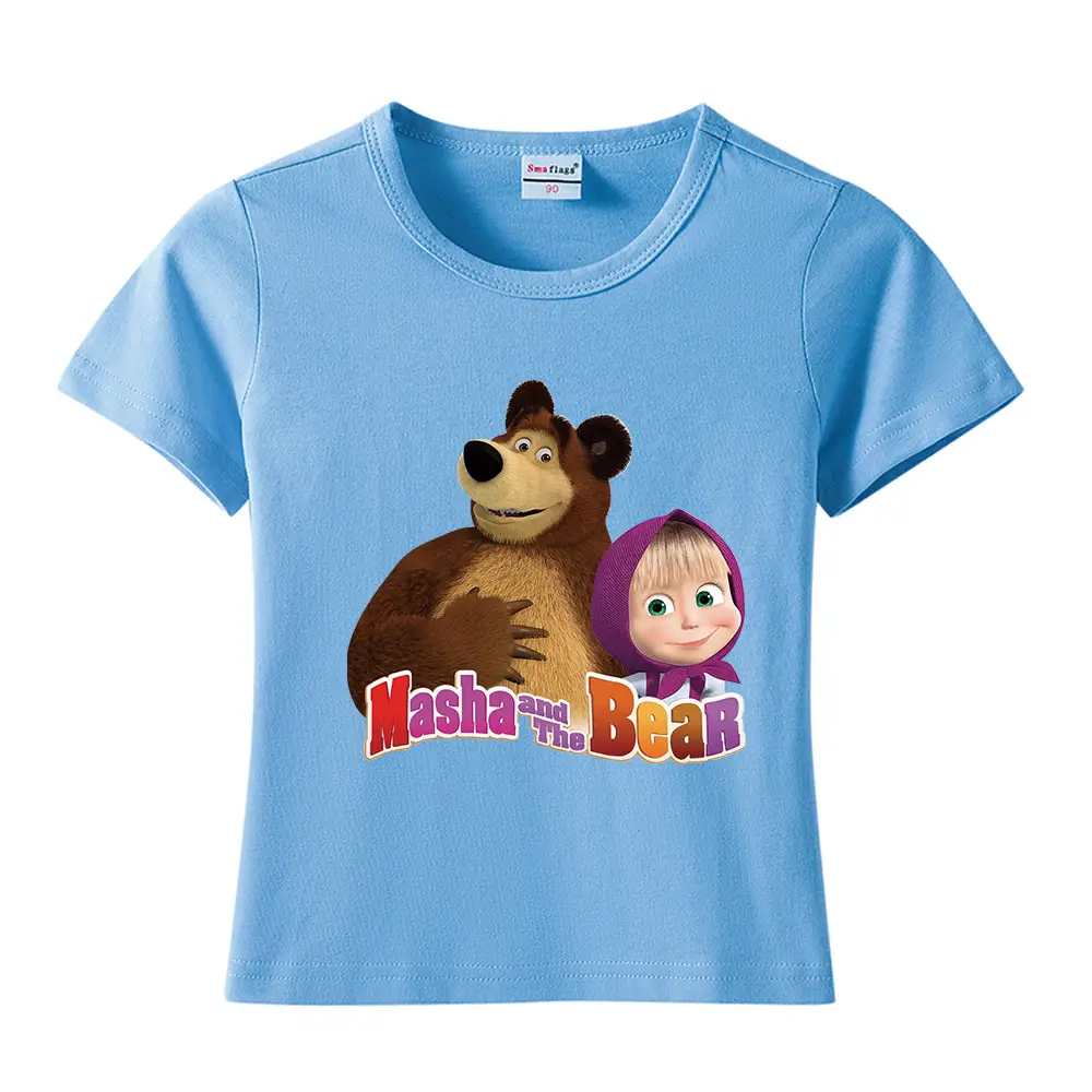 Nash and Bear Cartoon T-Shirt Purple Kids Cotton