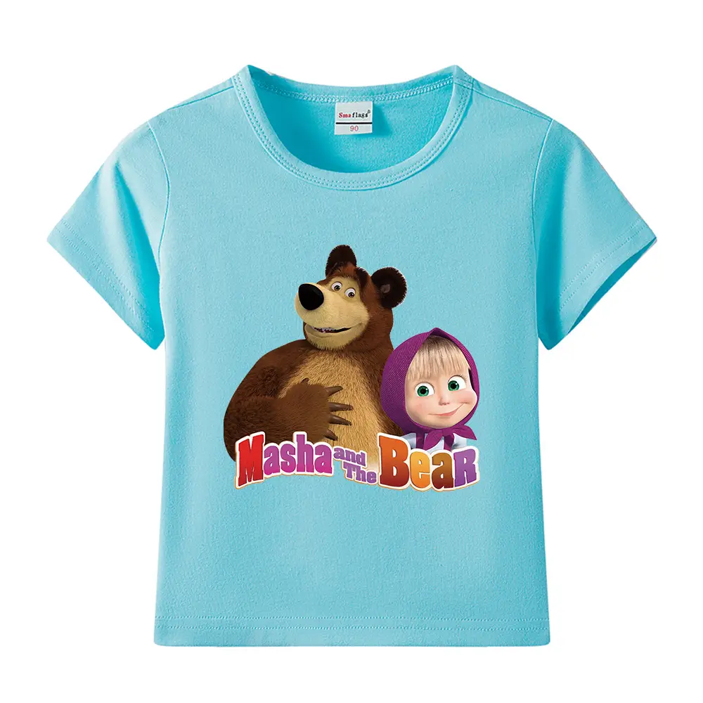 Nash and Bear Cartoon T-Shirt Purple Kids Cotton