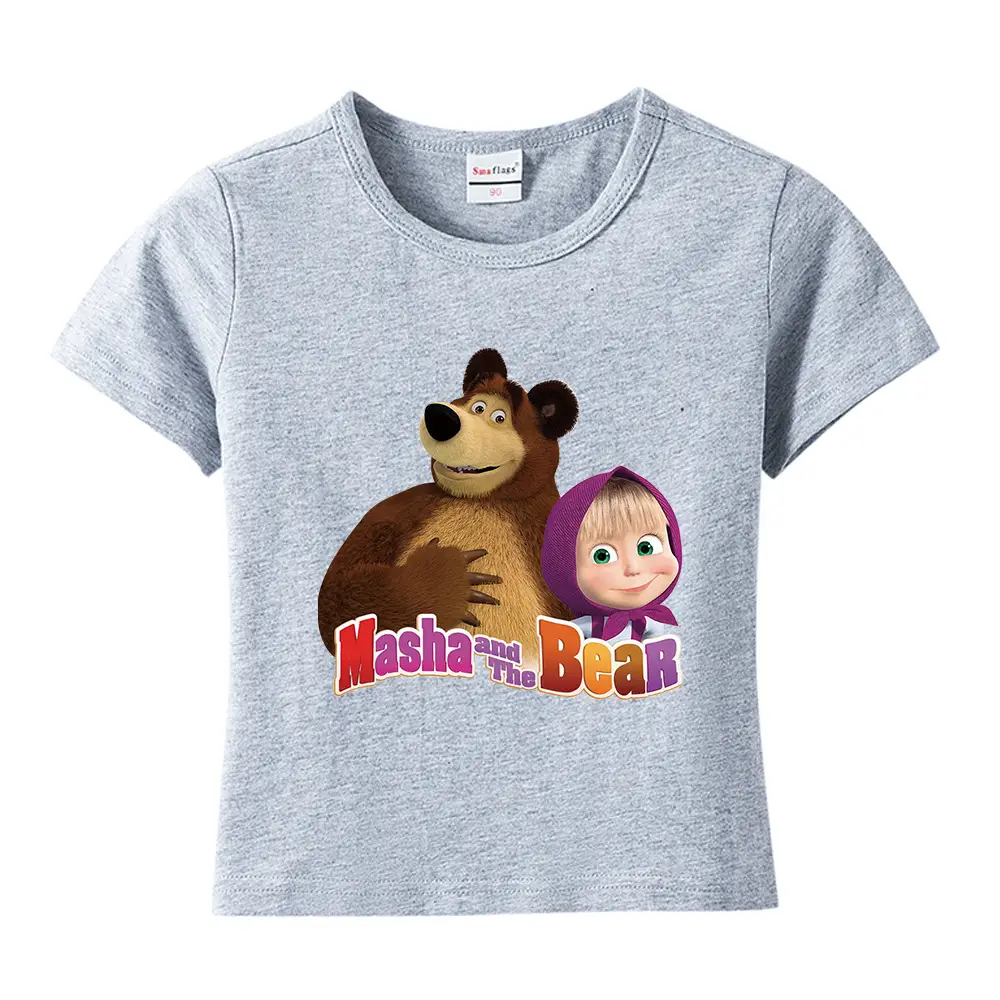 Nash and Bear Cartoon T-Shirt Purple Kids Cotton