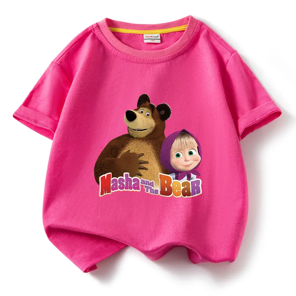 Nash and Bear Cartoon T-Shirt Purple Kids Cotton