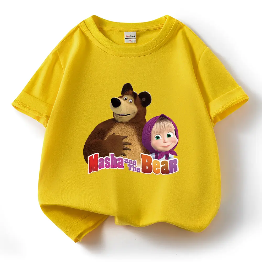Nash and Bear Cartoon T-Shirt Purple Kids Cotton