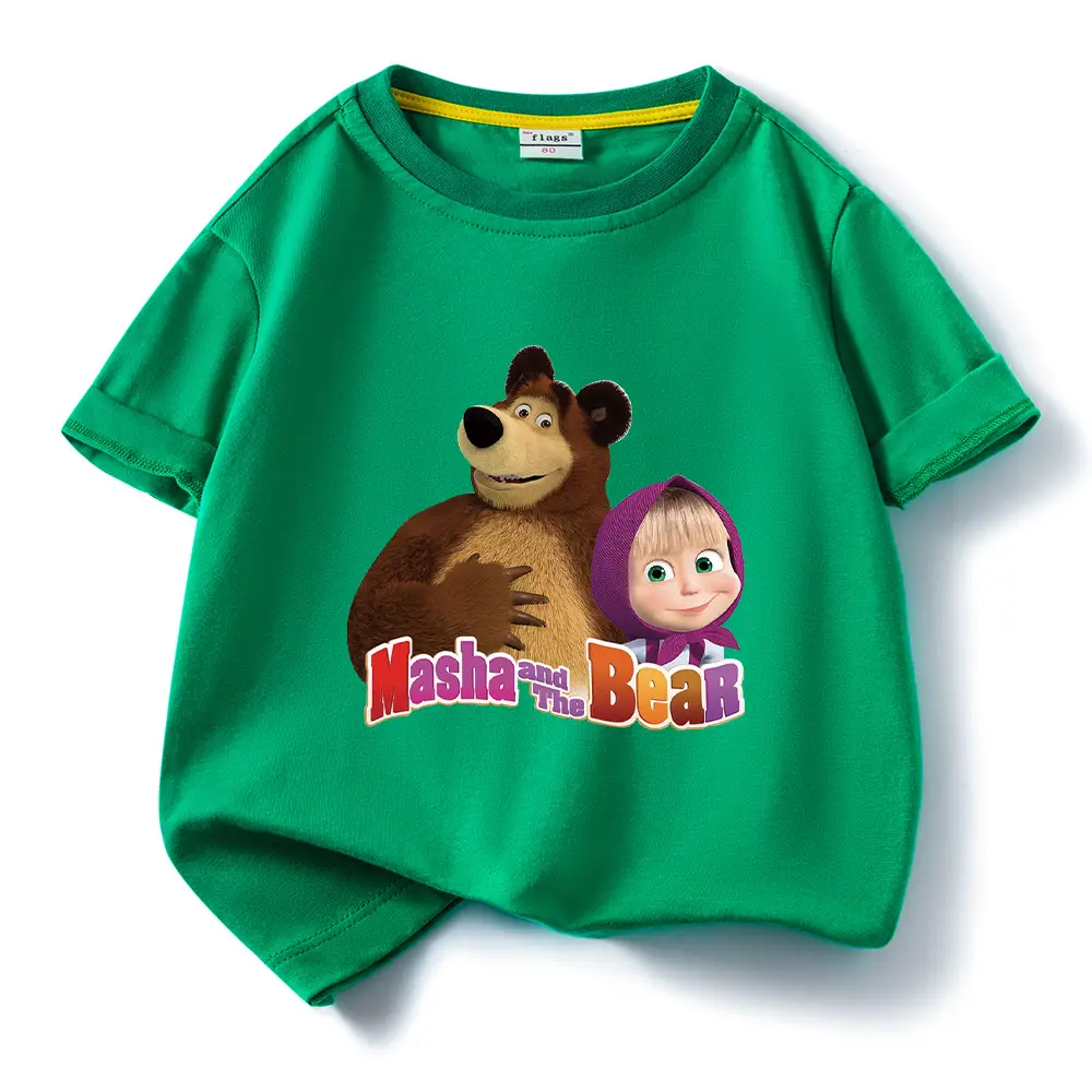 Nash and Bear Cartoon T-Shirt Purple Kids Cotton