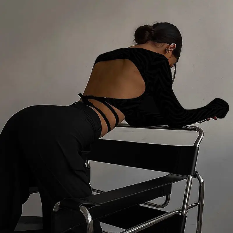 Casual Crop Top with Backless Design for Women — feature 4