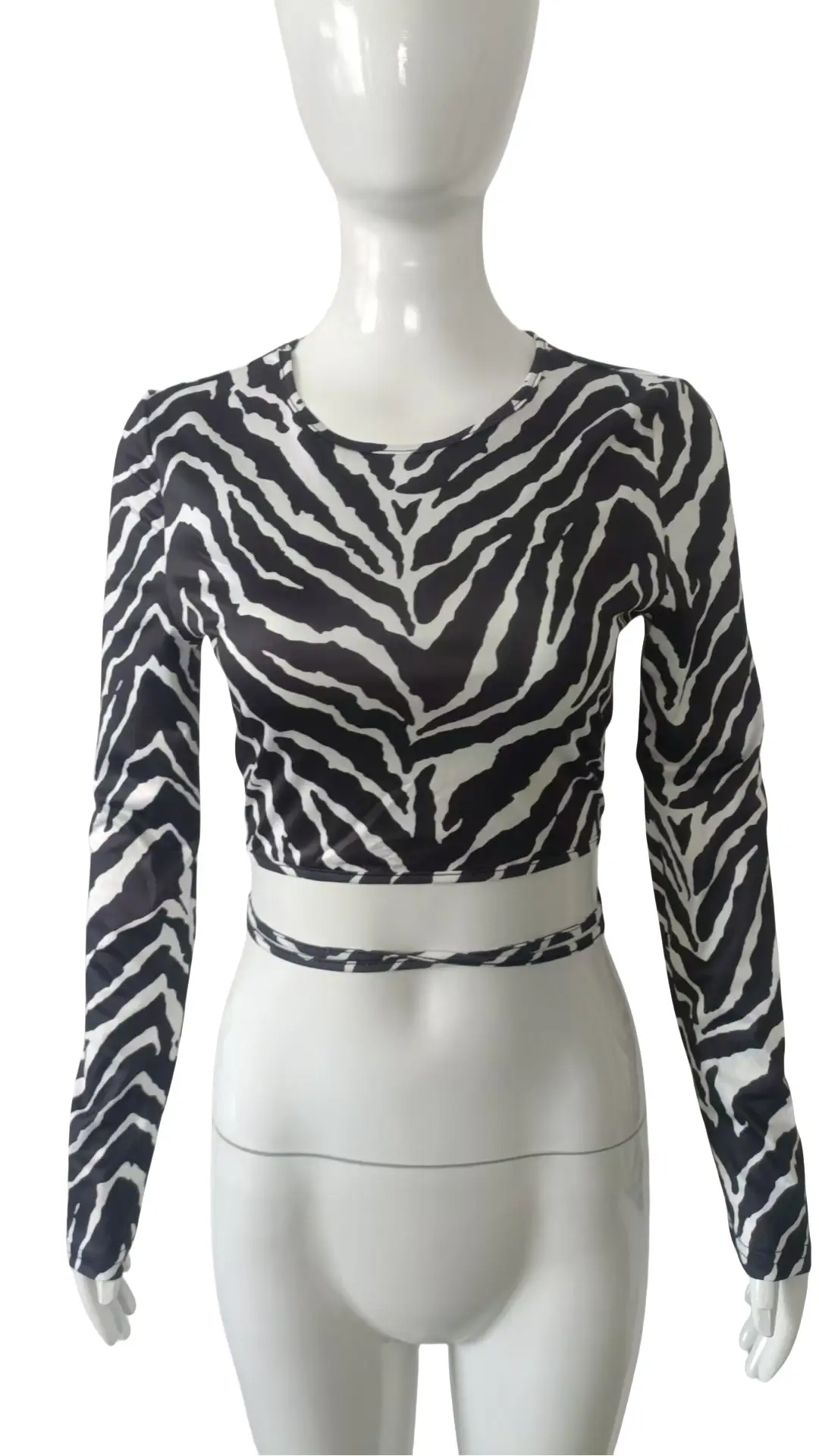 Casual Crop Top with Backless Design for Women