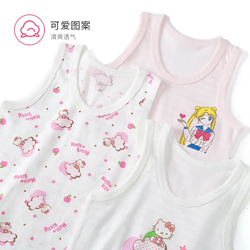 Children's Cotton Vest Set Summer Cartoon Sleeveless Undershirt - Image 6
