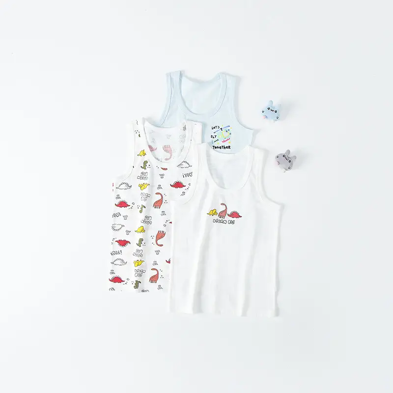 Children's Cotton Vest Set Summer Cartoon Sleeveless Undershirt - Image 3