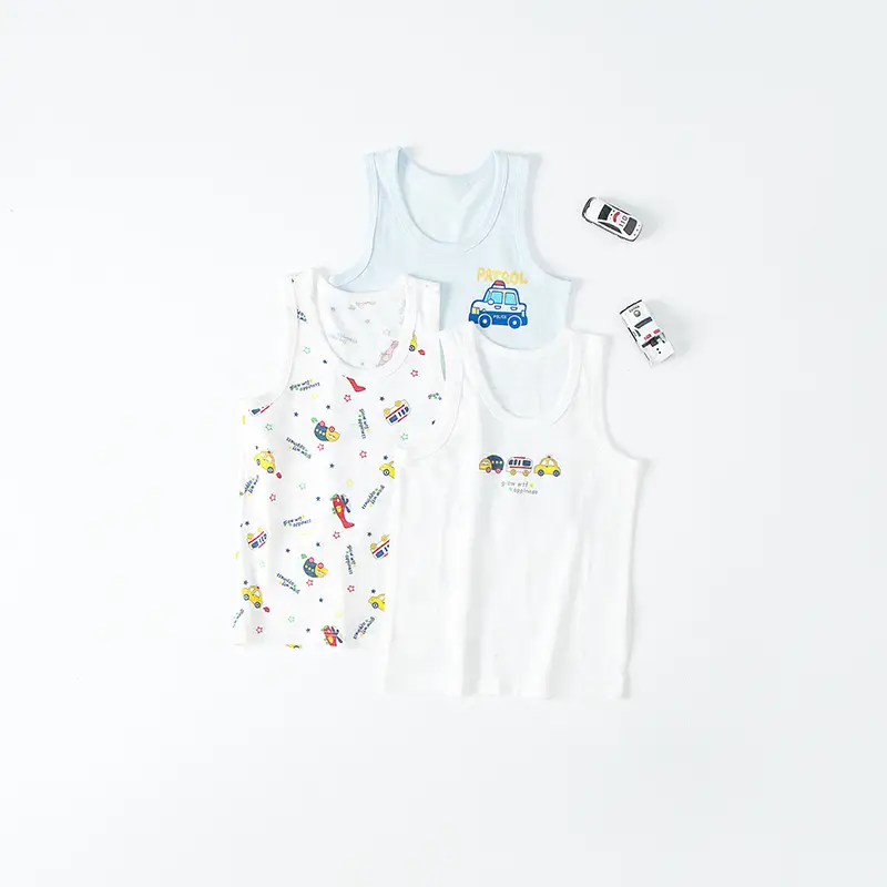 Children's Cotton Vest Set Summer Cartoon Sleeveless Undershirt - Image 4