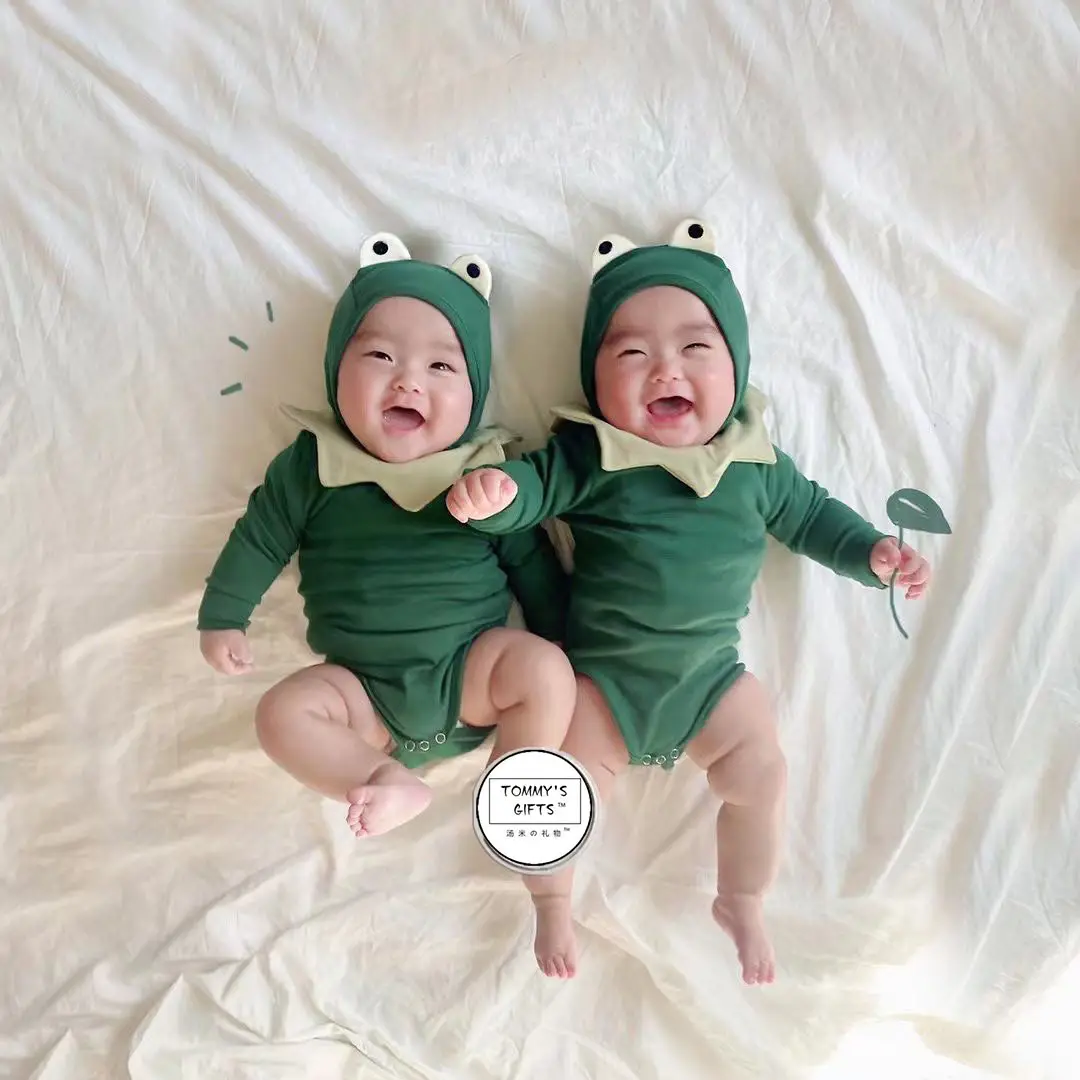 Baby Frog Fleece Suit Two-Piece Set Green - Image 3