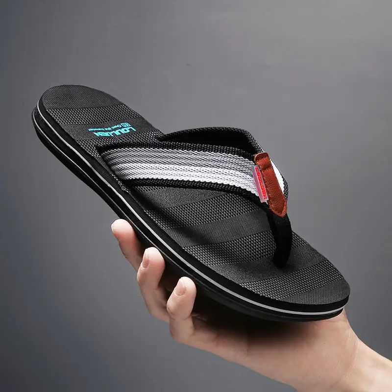Men's Green Non-Slip Flip Flops Summer Casual Sandals