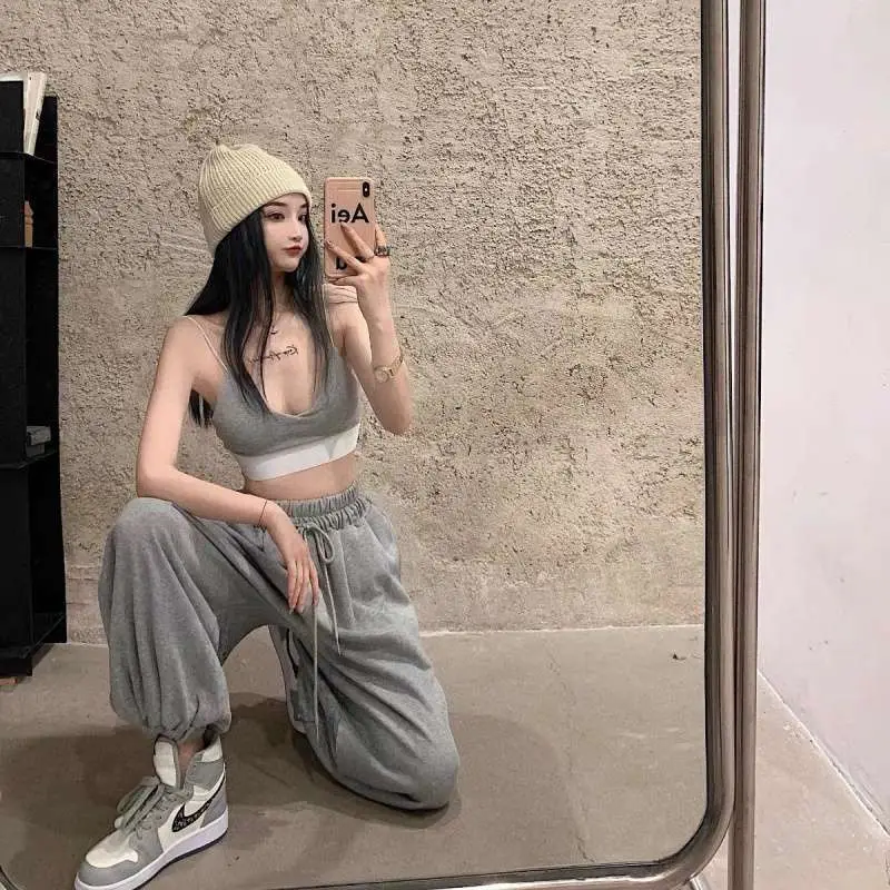 Women's White Loose Harem Pants Ankle-Tied Casual Summer - Image 6