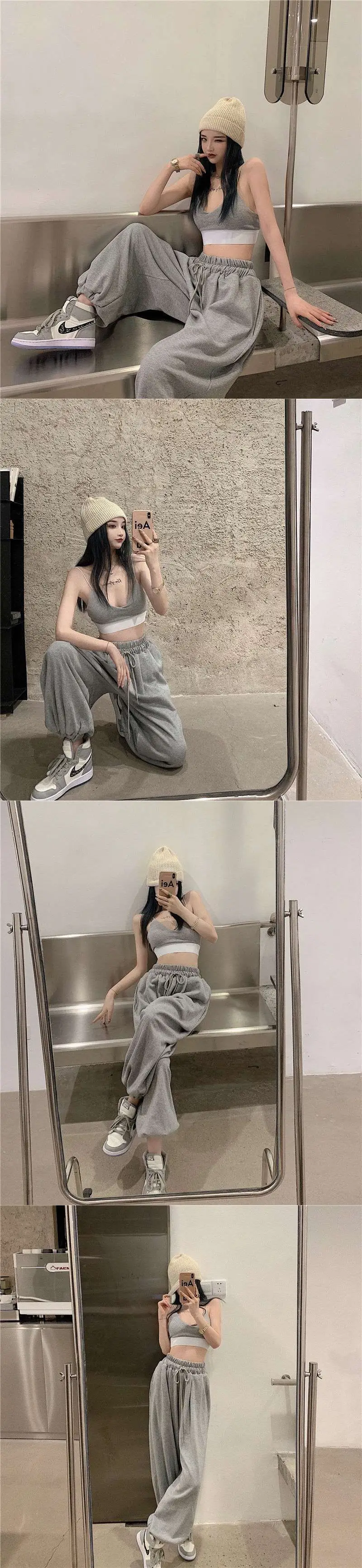 Women's White Loose Harem Pants Ankle-Tied Casual Summer — feature 5