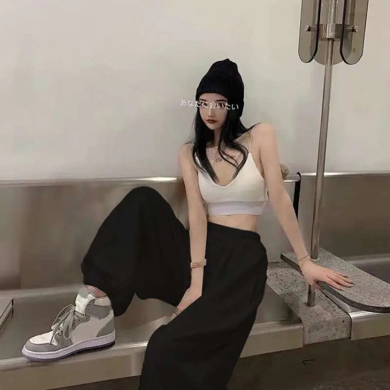 Women's White Loose Harem Pants Ankle-Tied Casual Summer - Image 3