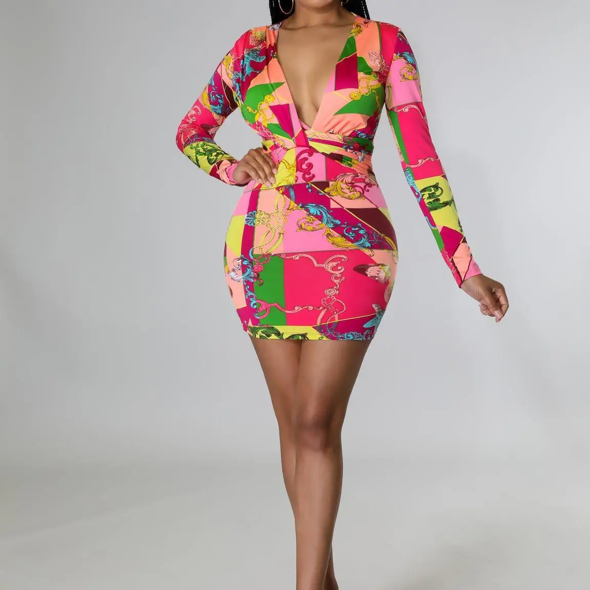 Y8038 Printed Floral Shorts Set for Women - Image 6