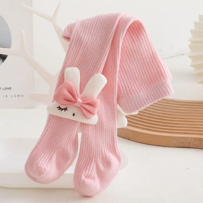 Spring & Autumn Kids' Cotton Bunny Ears Leggings Medium Thick - Image 7