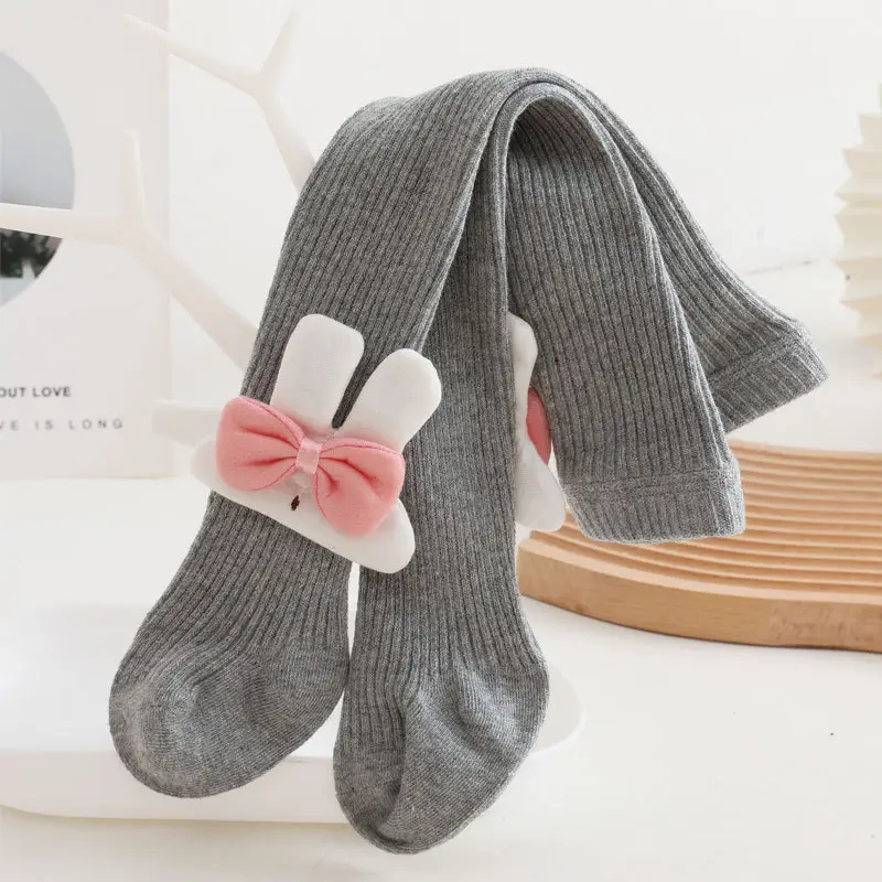Spring & Autumn Kids' Cotton Bunny Ears Leggings Medium Thick - Image 8