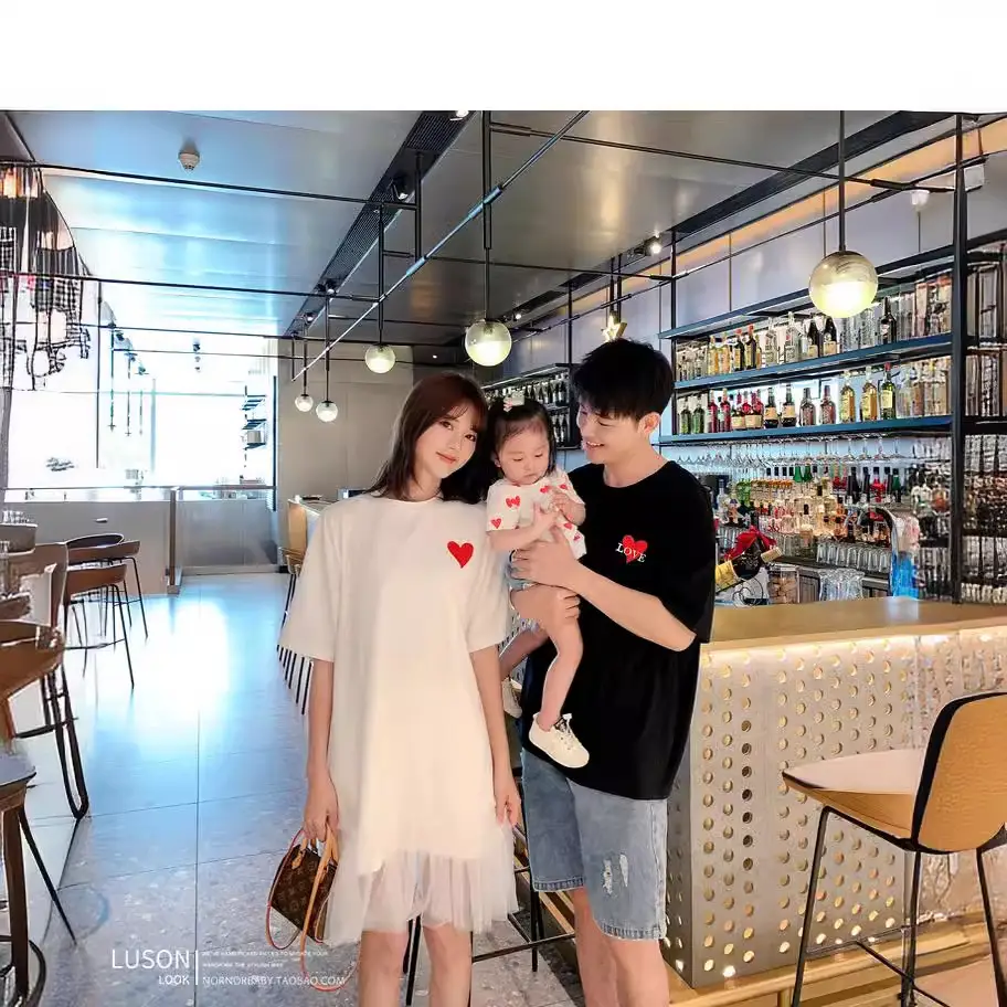 2025 Family Matching Outfit for 3 Kids Pure Cotton Summer - Image 4