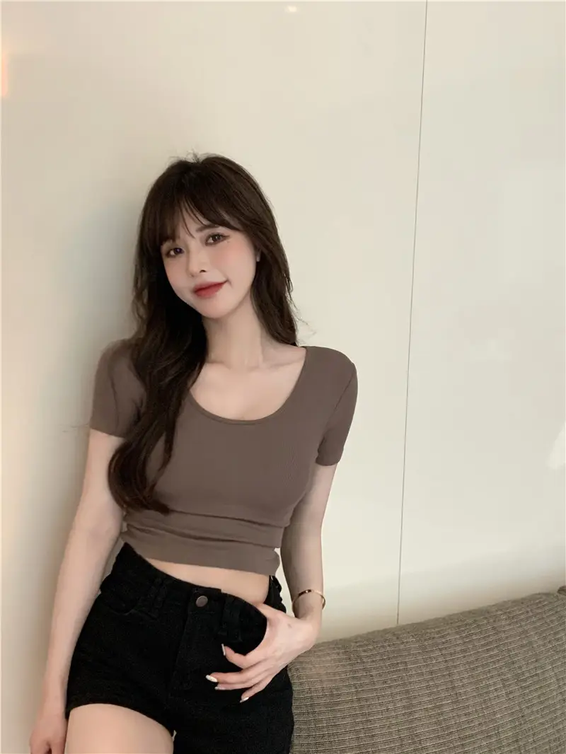 Women Black Crop Top Short Sleeve 2025 — feature 11
