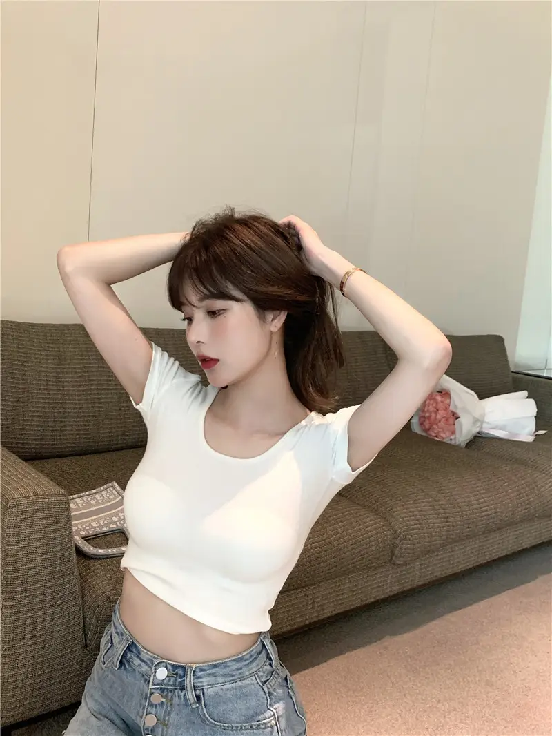 Women Black Crop Top Short Sleeve 2025 — feature 5