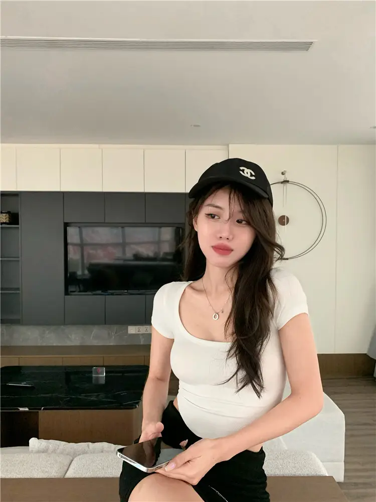 Women Irregular High Waist T-Shirt Brown 2025 — feature 12
