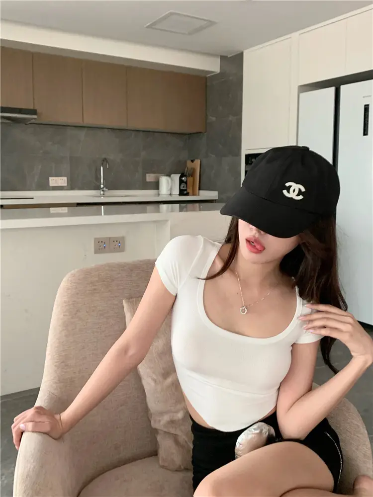 Women Irregular High Waist T-Shirt Brown 2025 — feature 14