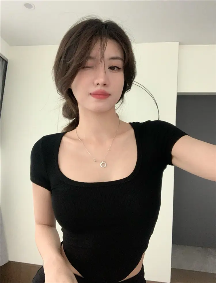 Women Irregular High Waist T-Shirt Brown 2025 — feature 23