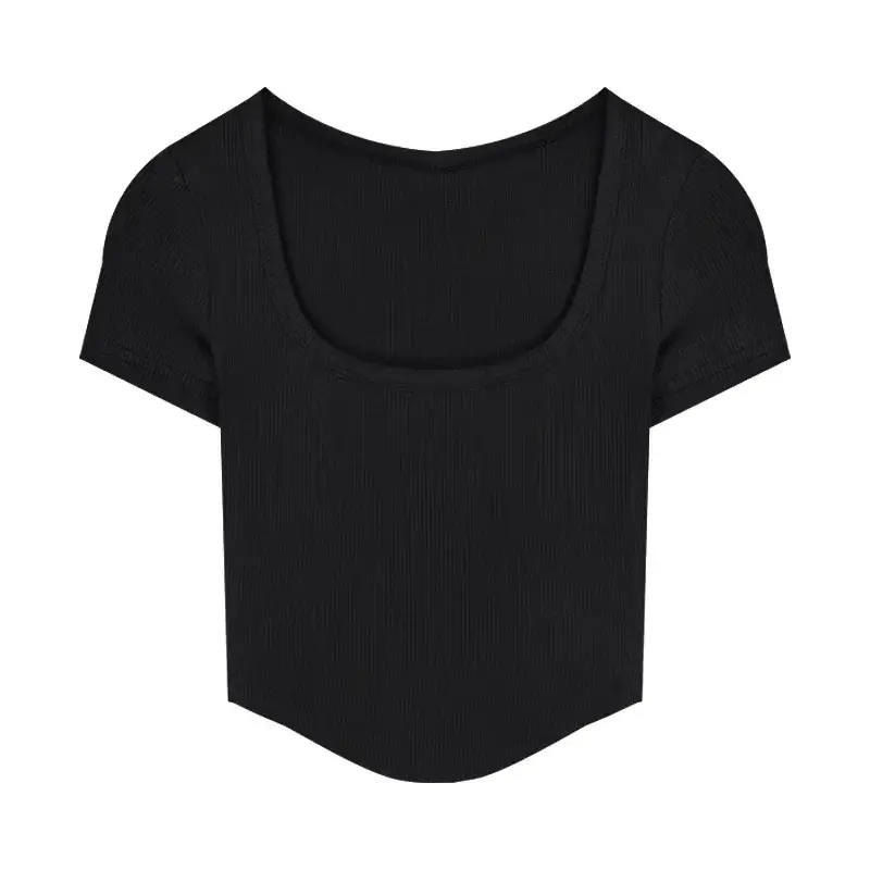 Women Irregular High Waist T-Shirt Brown 2025 - Image 4