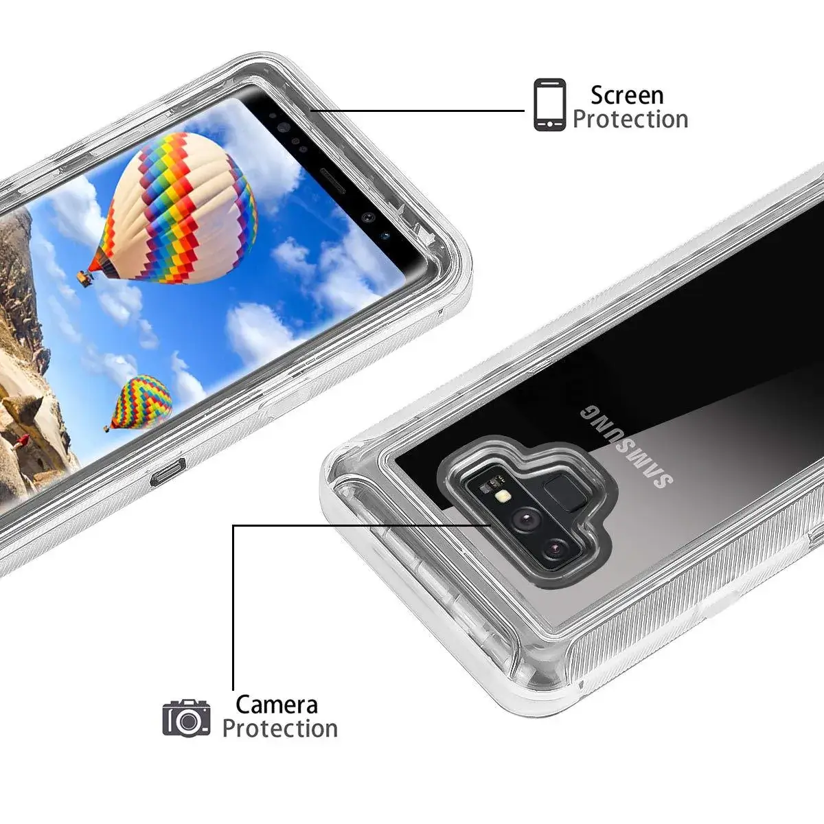 Samsung Note 9 Transparent Drop Proof Case Multi Color - Image 9