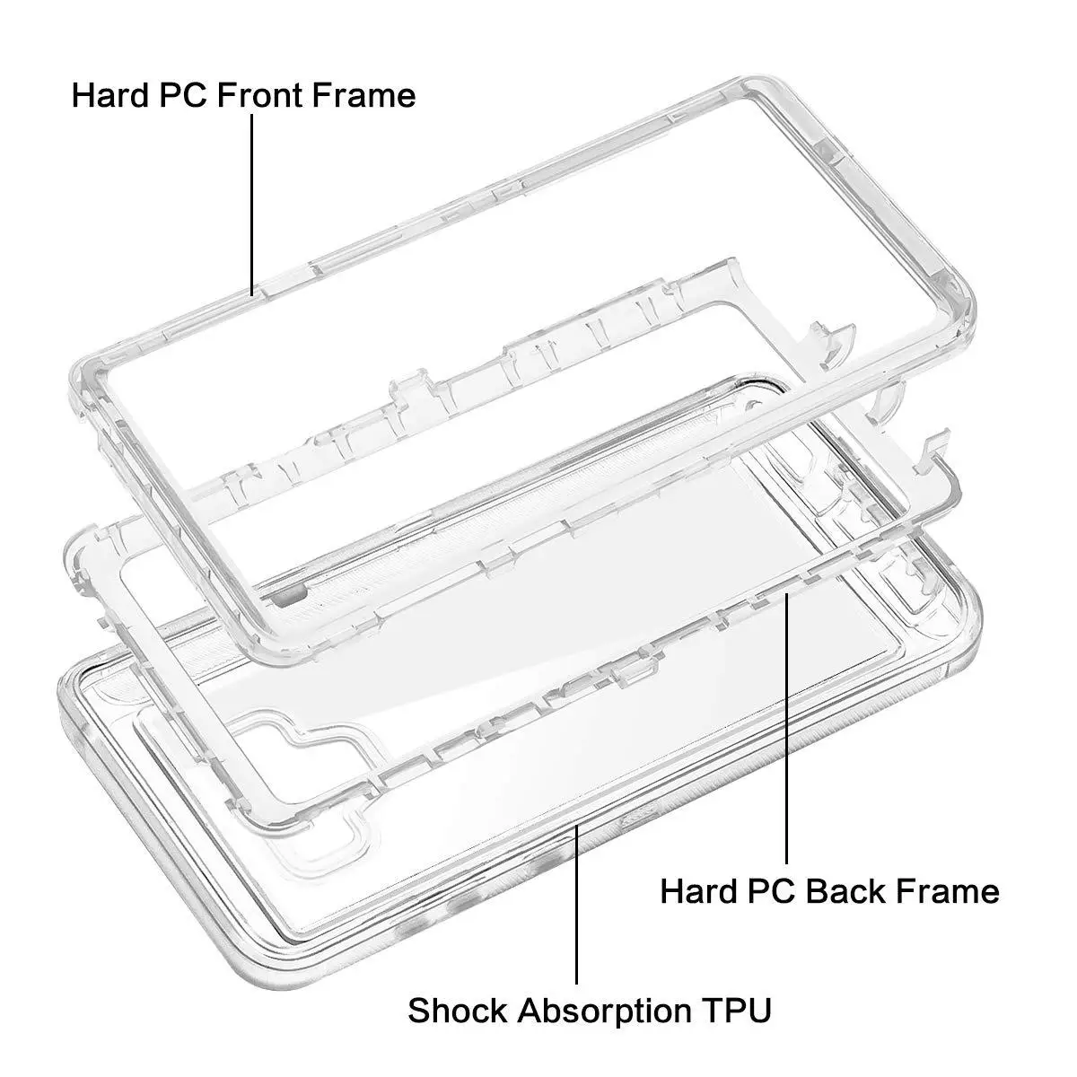 Samsung Note 9 Transparent Drop Proof Case Multi Color — feature 7