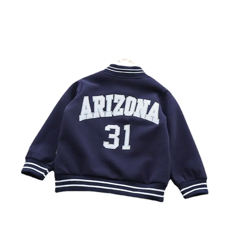 Boys Red Baseball Jacket Spring 2022 Middle Large - Image 8