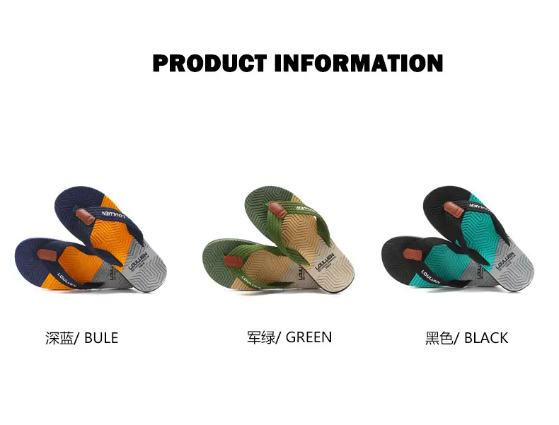 Men's High-End Non-Slip Flip Flops Navy Orange — feature 7