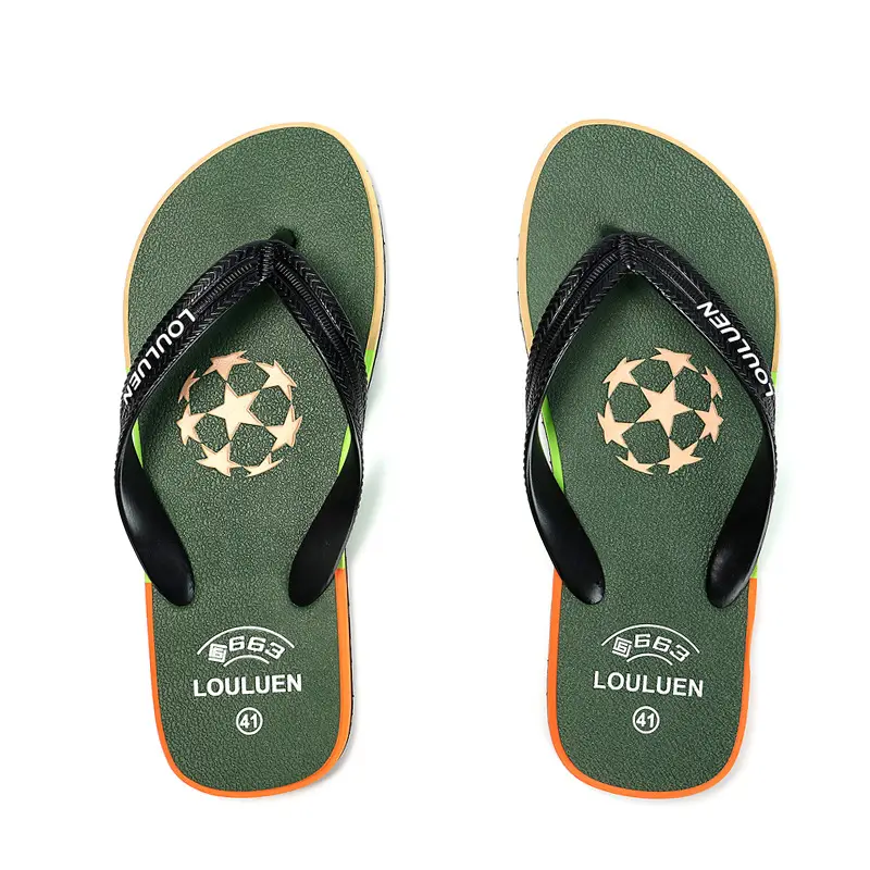 Lu Lu'an Men's Rainbow Flip Flops Summer Non-Slip