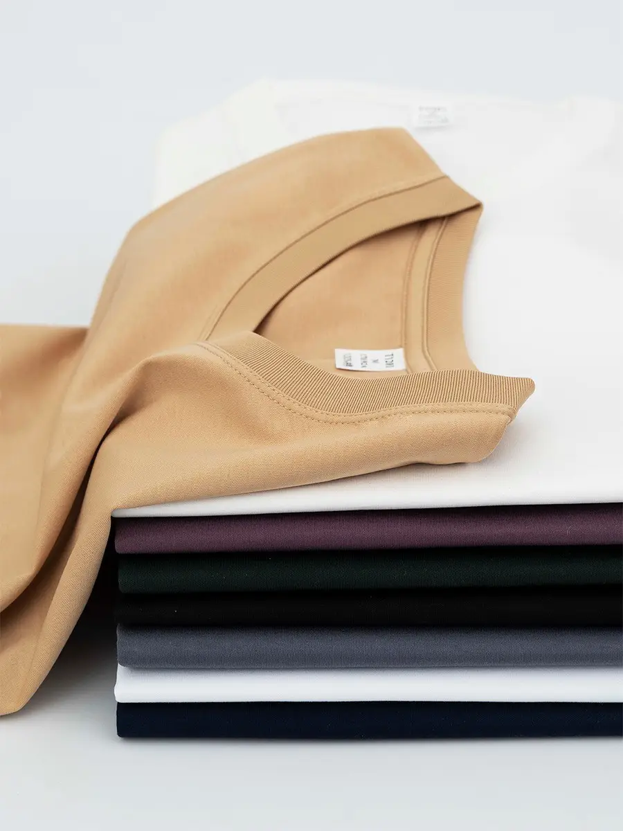 2026 High-End 190g High-Count Double-Sided Liquid Ammonia Mercerized Cotton T-Shirt for Women, Summer Short-Sleeved Pure Cotton Versatile White Round-Neck T-Shirt
