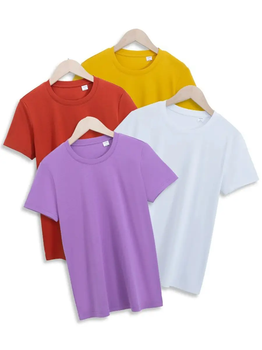 2026 High-End 190g High-Count Double-Sided Liquid Ammonia Mercerized Cotton T-Shirt for Women, Summer Short-Sleeved Pure Cotton Versatile White Round-Neck T-Shirt