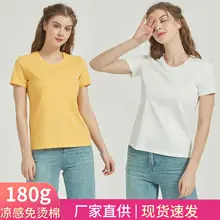 2026 High-End 190g High-Count Double-Sided Liquid Ammonia Mercerized Cotton T-Shirt for Women, Summer Short-Sleeved Pure Cotton Versatile White Round-Neck T-Shirt — feature 4