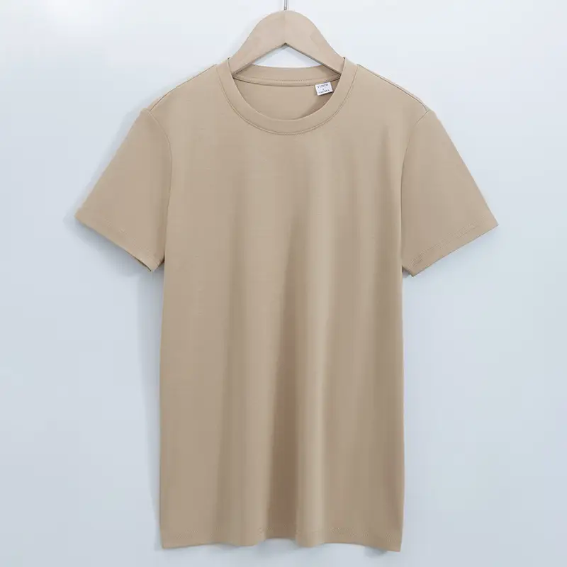 2026 High-End 190g High-Count Double-Sided Liquid Ammonia Mercerized Cotton T-Shirt for Women, Summer Short-Sleeved Pure Cotton Versatile White Round-Neck T-Shirt