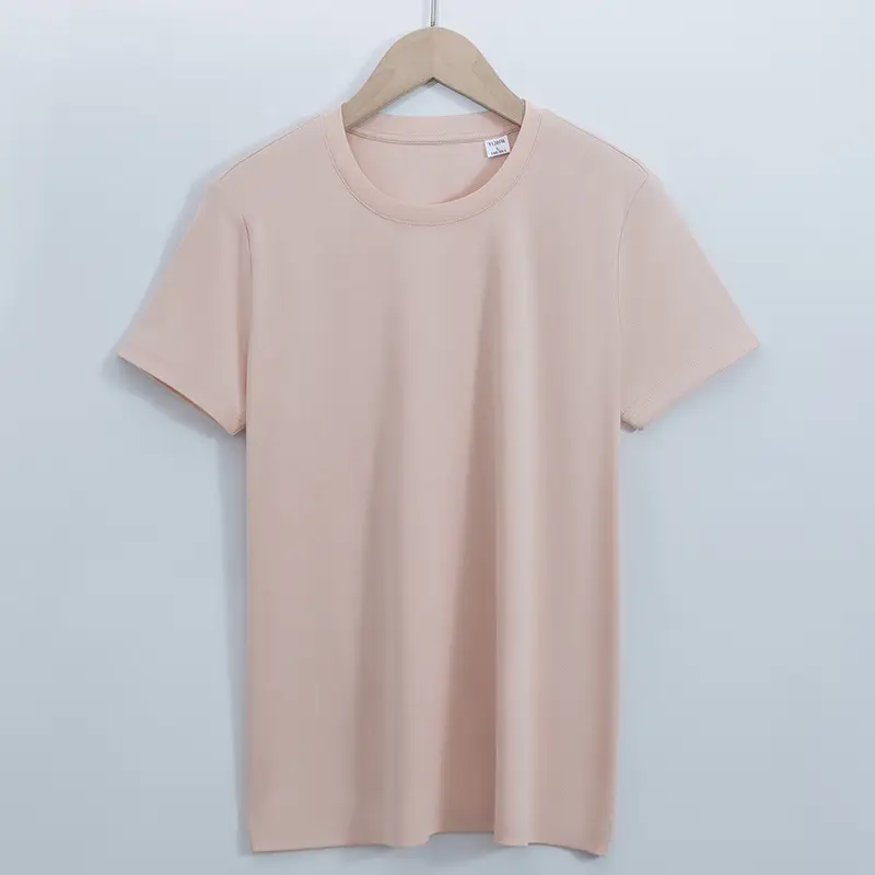 2026 High-End 190g High-Count Double-Sided Liquid Ammonia Mercerized Cotton T-Shirt for Women, Summer Short-Sleeved Pure Cotton Versatile White Round-Neck T-Shirt