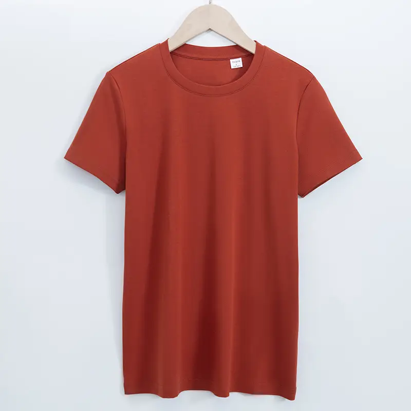 2026 High-End 190g High-Count Double-Sided Liquid Ammonia Mercerized Cotton T-Shirt for Women, Summer Short-Sleeved Pure Cotton Versatile White Round-Neck T-Shirt