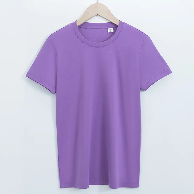 2026 High-End 190g High-Count Double-Sided Liquid Ammonia Mercerized Cotton T-Shirt for Women, Summer Short-Sleeved Pure Cotton Versatile White Round-Neck T-Shirt