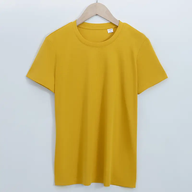 2026 High-End 190g High-Count Double-Sided Liquid Ammonia Mercerized Cotton T-Shirt for Women, Summer Short-Sleeved Pure Cotton Versatile White Round-Neck T-Shirt