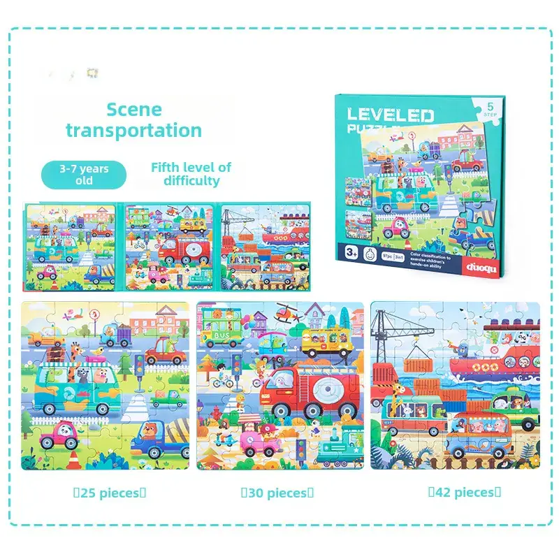 Magnetic Puzzle Set for Kids 1-5 Levels 37+ Pieces - Image 10