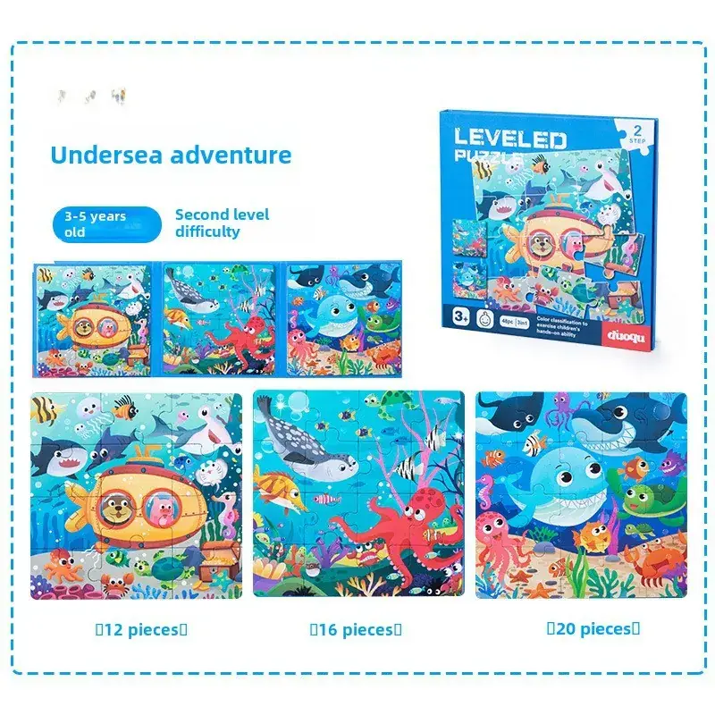 Magnetic Puzzle Set for Kids 1-5 Levels 37+ Pieces - Image 3