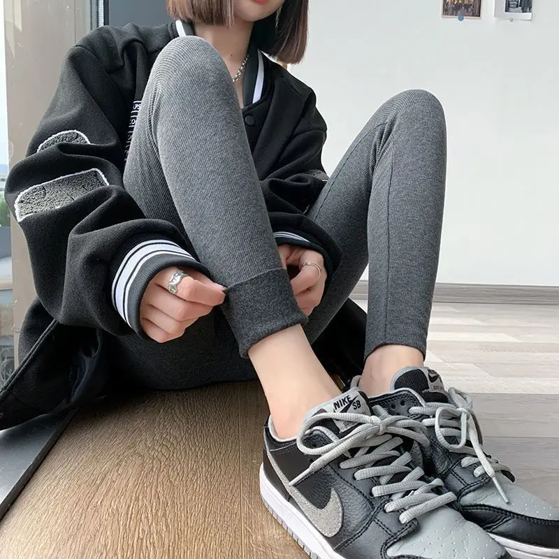 Women Fleece-Lined High-Waisted Leggings Winter Warm Slimming - Image 11