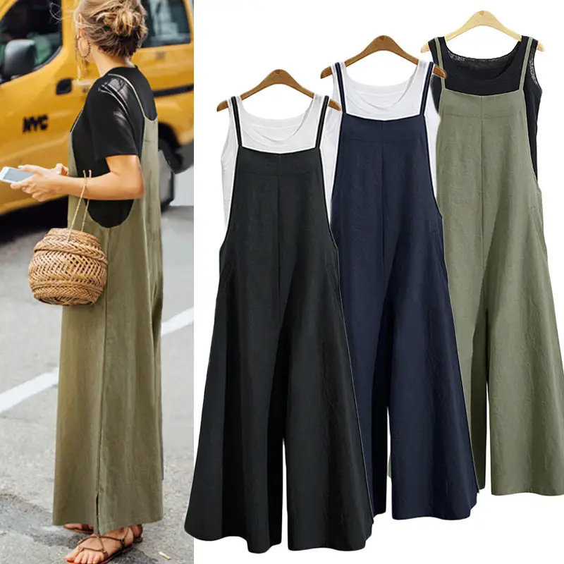 Women's Wide Leg Jumpsuit Loose Fit Casual Summer — feature 2