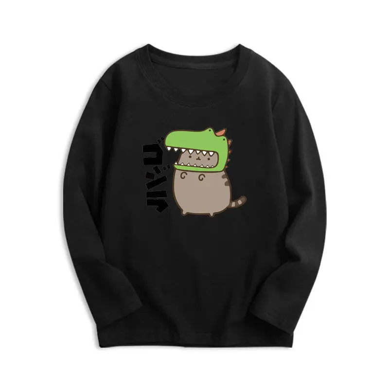 Boys Long Sleeve Cartoon T-Shirt Black Spring Autumn - Image 15