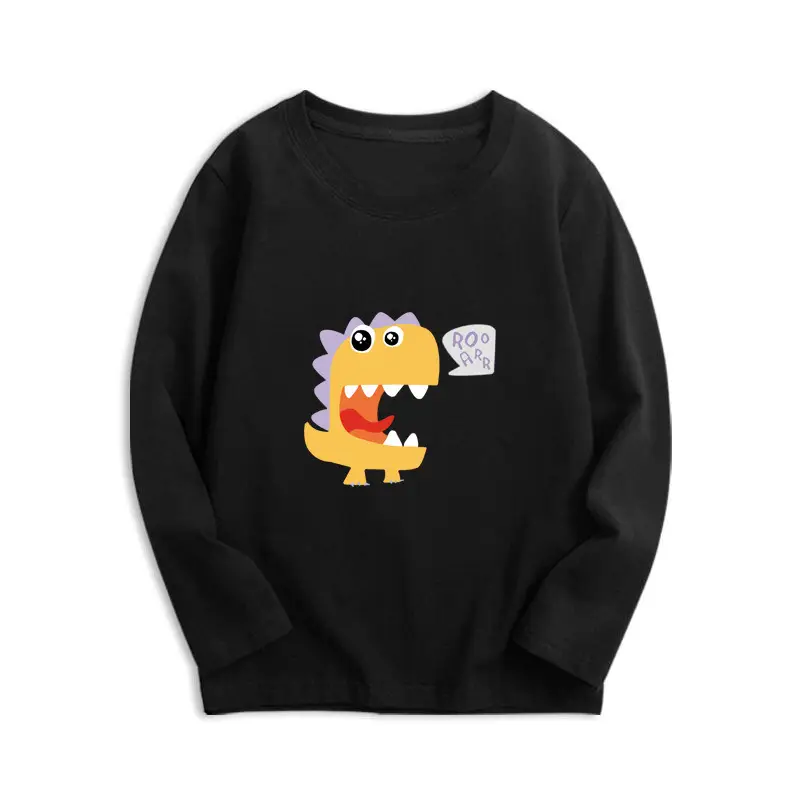 Boys Long Sleeve Cartoon T-Shirt Black Spring Autumn - Image 21